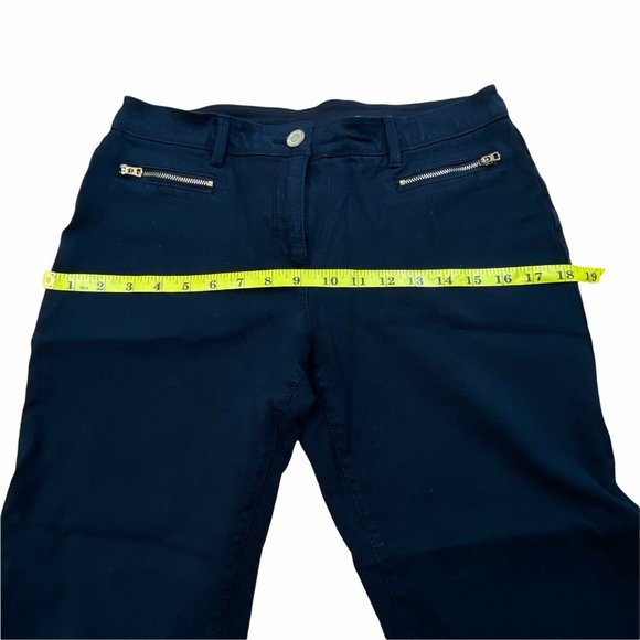 Chico's Jeans Women's Size 0.5 Black So Slimming Ankle Gold Zippered Pockets - Picture 7 of 12